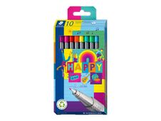 STAEDTLER triplus 334 Happy - 10 Feutres fins - couleurs assorties