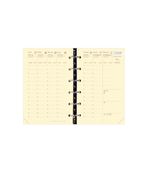 Recharge pour organiseur Timer 14 Prestige - 1 semaine sur 2 pages - 8 x 12,5 cm - papier ivoire - Quo Vadis