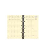 Recharge pour organiseur Timer 14 Prestige - 1 semaine sur 2 pages - 8 x 12,5 cm - papier ivoire - Quo Vadis