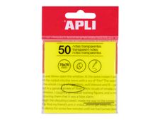 Apli - Notes adhésives - 50 feuilles - 75 x 75 mm - transparentes jaune