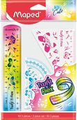 Maped Twist'n Flex Mini Cute - Mini kit 3 instruments (règle, équerre et rapporteur)