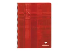 Clairefontaine - Cahier à spirale 24 x 32 cm - 100 pages - grands carreaux (Seyes) - disponible dans différentes couleurs