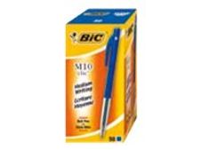 BIC M10 Clic - 50 Stylos à bille - bleu - 1 mm - rétractable