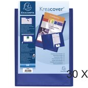 Exacompta Kreacover - 30 Chemises de présentation personnalisables - A4 - bleu