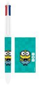 BIC 4 Couleurs - Stylo à bille 4 couleurs Minions 2 - 1 mm - pointe moyenne Bic