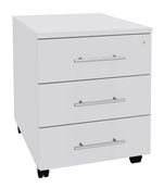 Caisson mobile IRIS - L43 x H56 x P60 cm - 3 tiroirs - Blanc perle
