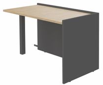 Banque d'accueil Retour direct bas OLA - L82,5 x H75,5 x P62,5 cm - structure carbone, plateau chêne clair