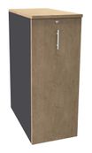 Caisson TOWER - L44 x H114 x P80 cm - 3 tablettes + 1 support DS réglable - structure anthracite - dessus et façade imitation chêne clair