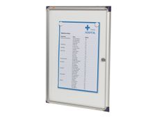 Nobo - Vitrine intérieure 4 A4 (510 x 680 mm) - cadre aluminium fond métal
