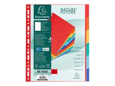 Exacompta Nature Future - Intercalaire 6 positions - A4 Maxi - carte rigide colorée