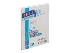 GPV - 50 Pochettes Enveloppes C4 229 x 324 mm - 90 gr - sans fenêtre - blanc - bande adhésive
