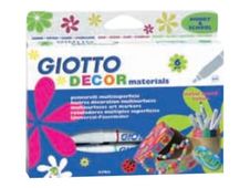 GIOTTO DECOR Materials - 6 Feutres - tous supports