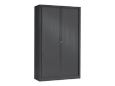 Armoire haute monobloc à rideaux GENERIC - 198 x 120 x 43 cm - anthracite