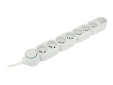 Zenitech - Multiprise - Eco-responsible - 5-8 Prises - 2P+T -  Home Green - Blanc