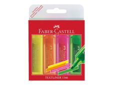 Faber-Castell Textliner 1546 - Pack de 4 surligneurs fluorescents - Couleurs assorties