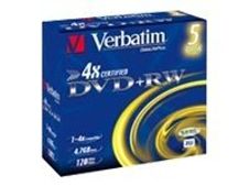 Verbatim DataLifePlus - DVD+RW x 5 - 4.7 Go - support de stockage
