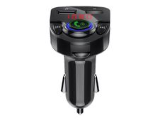 BigBen CONNECTED - Chargeur allume cigare double avec transmetteur FM - USB-A + USB-C - noir