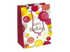Clairefontaine Excellia - Sac cadeau - 21,5 x 10,2 x 25,3 cm - joyeux anniversaire - rose