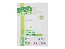GPV Green - 10 Enveloppes recyclées C4 229 x 324 mm - 90 gr - sans fenêtre - blanc - bande adhésive