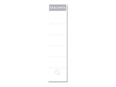 Exacompta - 10 Étiquettes classeur à levier - 50 mm - blanc
