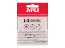 Apli - Notes adhésives - 50 feuilles - 75 x 75 mm - transparentes