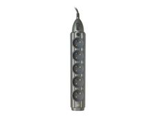 INFOSEC S5 BLACK Line II - Multiprise parafoudre 5 prises - parasurtenseur 2500 W