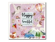 Legami - Calendrier mensuel 2024 - 30 x 29 cm - vivre heureux