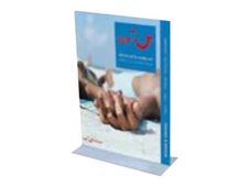 Promocome - Porte-visuel de comptoir en "T" - A6 recto/verso