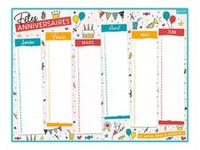 Bouchut - Calendrier perpétuel Fêtes et anniversaires - 32 x 42 cm