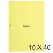 Exacompta - 10 Paquets de 40 Sous-chemises imprimées "résidus" - 160 gr - canari