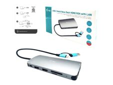 i-Tec Nano Dock - Station d'accueil - USB 3.0 / USB4 / Thunderbolt 4 - VGA, 2 x HDMI - GigE - Europe