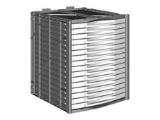 Module 16 tiroirs pour armoire à rideaux - hauteur 25 mm - gris