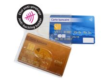 Color Pop - Étui rigide pour carte de crédit - anti-RFID - PVC - transparent