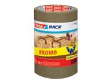 Tesapack - 3 Rubans adhésifs d'emballage - 50 mm x 66 m - havane