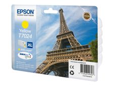 Epson T7024XL Tour Eiffel - jaune - cartouche d'encre originale