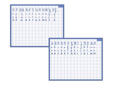 Bouchut - Ardoise mini - Alphabet/Séyès - 26 x 21 cm - double face - bleu