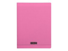 Calligraphe 8000 - Cahier polypro 24 x 32 cm - 96 pages - grands carreaux (Seyes) - rose
