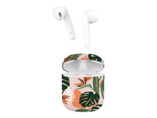 T'nB Exclusiv Jungle - Kit main libre - écouteur sans fil bluetooth - blanc boitier jungle