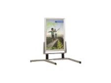 Promocome - Stop-trottoir (Chevalet de sol) 60 x 80 cm - cadre waterproof - double face - pieds métal