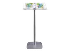 Promocome - Pupitre plexi sur pied aluminium - surmonté de 4 anneaux de classeur