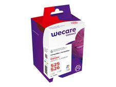 Cartouche compatible Canon PGI-525/CLI-526 - pack de 5 - noir x2, cyan, magenta, jaune - Wecare