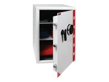 Reskal SE 4 Premium - Coffre-fort 78L à code - 2 étagères - acier blanc