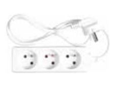 Wonday - Multiprise - 3 Prises sans interrupteur - 4m - Blanc