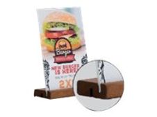 Promocome - Socle double rainure A5 - finition bois foncé