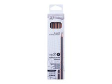 Lyra Graduate Technical - 6 Crayons graphites - boîte métal - différentes tailles de mines