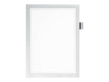 Durable Duraframe Note - Cadre d'affichage adhésif - A4 - argent - avec porte-stylo