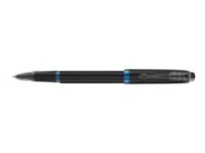 Parker IM Essential Vibrant Rings - Roller noir/bleu - pointe fine