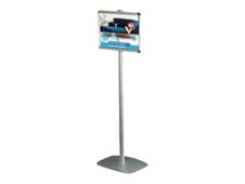 Promocome - Porte-visuel modulaire sur pied fixe - pour format A4 - gris