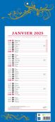 Calendrier bloc mensuel à feuillets année civile BOUCHUT "411 Bleu" 19 x 42 cm 70 %
