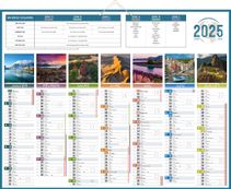Calendrier bancaire illustré année civile BOUCHUT "Planète" 43 x 55 cm 70 %